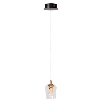 Lucide - Berliane - Lampada a sospensione a LED con diffusore in vetro dal design moderno - Colore: Trasparente - 1 Lampadina Led Integrato 4W - Lumen 150 - Gradi Kelvin 2700k Luce Calda - IP20 - SKU: 00430/04/60