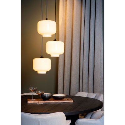 Lucide - Medine - Lampada a sospensione con 3 diffusori in vetro dal design moderno ed elegante - 3 Lampadine E27 40W - IP20 - SKU: 46413/13/