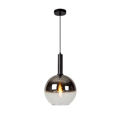 Lucide - Marius - Lampada a sospensione con diffusore singolo in vetro dal design moderno - Colore: Grigio Fumè - 1 Lampadina E27 40W - IP20 - SKU: 45402/30/30