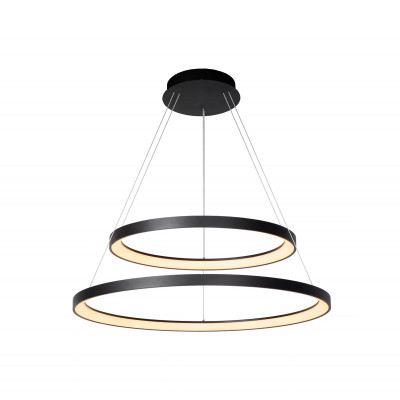Lucide - Vidal - Lampada a sospensione con doppio led rotondo dal design moderno ed elegante - 2 Lampadine Led Integrato 90W - Lumen 4160 - Gradi Kelvin 2700k Luce Calda - IP20 - SKU: 46403/92/