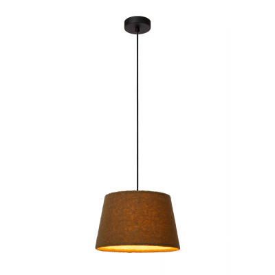 Lucide - Woolly - Lampada a sospensione con paralume in cotone dal design moderno - 1 Lampadina E27 60W - IP20 - SKU: 10416/01/