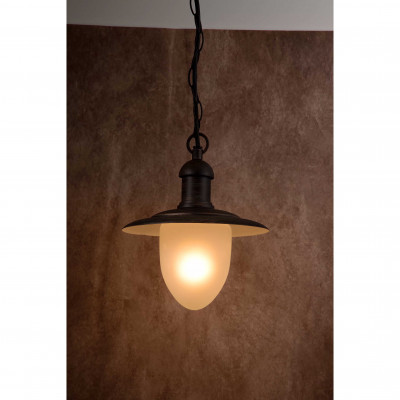 Lucide - Aruba - Lampada a sospensione da esterno struttura in metallo e diffusore in vetro - 1 Lampadina E27 60W - 44 - SKU: 11872/01/