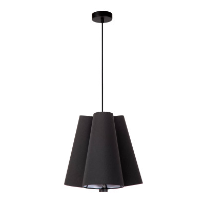 Lucide Gregory Lampada a sospensione dal design moderno con paralume in tessuto Colore: Nero