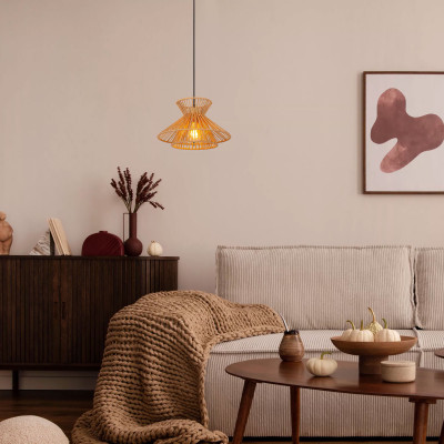 Lucide - Tasman - Lampada a sospensione dal design rustico con paralume in carta - 1 Lampadina E27 60W - IP20 - SKU: 10420/32/72