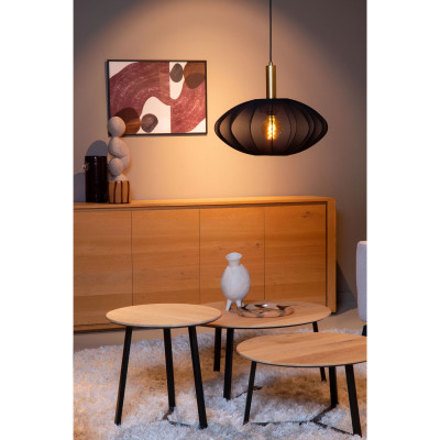Lucide - Corina - Lampada a sospensione diffusore pendente in tessuto rotondo dal design moderno - 1 Lampadina E27 60W - IP20 - SKU: 03447/52/