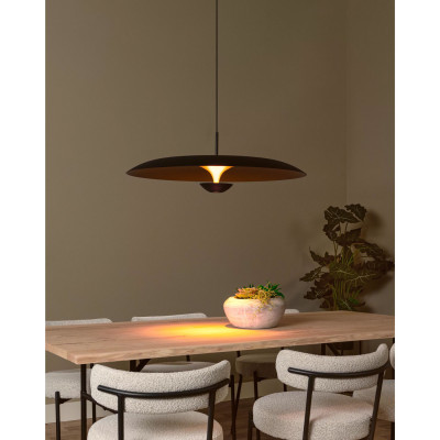 Lucide - Kenneth - Lampada a sospensione grande a led dimmerabile con struttura in alluminio - Colore: Nero - 1 Lampadina Led Integrato 22W - Lumen 320 - Gradi Kelvin 2700k Luce Calda - IP20 - SKU: 41412/80/30