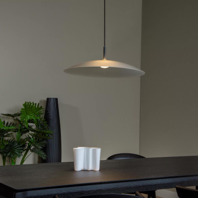 Lucide - Menga - Lampada a sospensione in metallo con paralume grande in vetro dal design moderno - 1 Lampadina Led Integrato 19W - Lumen 500 - Gradi Kelvin 2700k Luce Calda - IP20 - SKU: 25417/12/