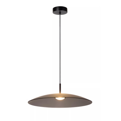 Lucide Menga Lampada a sospensione in metallo con paralume grande in vetro dal design moderno Colore: Grigio Fumè