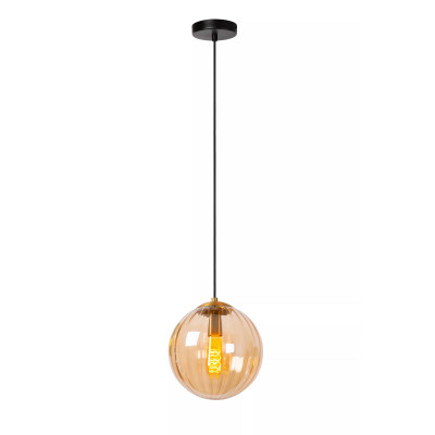 Lucide - Monsaraz - Lampada a sospensione in metallo dal design moderno con diffusore in vetro - 1 Lampadina E27 40W - IP20 - SKU: 45493/30/