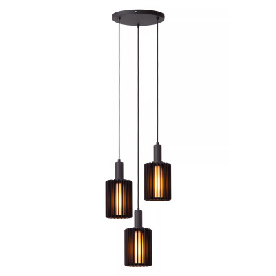 Lucide - Lambre - Lampada a sospensione moderna con 3 diffusori in alluminio - 3 Lampadine E27 100W - IP20 - SKU: 45410/13/