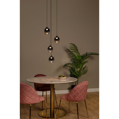 Lucide - Tamino - Lampada a sospensione moderna con 4 LED dimmerabili - Colore: Nero - 4 Lampadine Led Integrato 5W - Lumen 600x4 - Gradi Kelvin 3000k Luce Calda - IP20 - SKU: 74419/20/30
