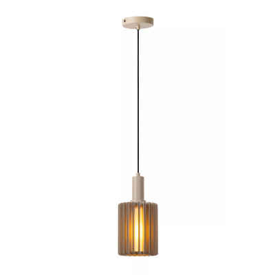 Lucide Lambre Lampada a sospensione moderna con singolo diffusore in alluminio Colore: Tortora
