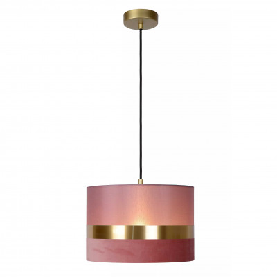 Lucide - Extravaganza Tusse - Lampada a sospensione moderna con struttura in metallo e paralume in lino - 1 Lampadina E27 40W - IP20 - SKU: 10409/01/