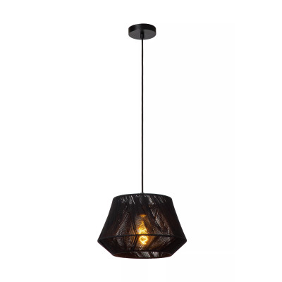 Lucide - Jessica - Lampada a sospensione moderna struttura in metallo e diffusore in cotone - 1 Lampadina E27 60W - IP20 - SKU: 10421/30/