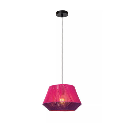 Lucide Jessica Lampada a sospensione moderna struttura in metallo e diffusore in cotone Colore: Rosa