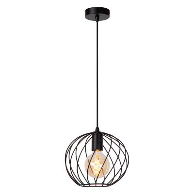 Lucide Danza Lampada a sospensione piccola con diffusore in metallo dal design moderno Colore: Nero