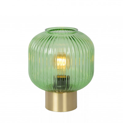 Lucide Maloto Lampada da comodino con base in metallo e diffusore in vetro dal design moderno Colore: Verde