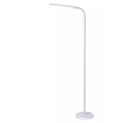 Lucide Gilly Lampada da lettura da terra con LED dimmerabile orientabile dal design moderno Colore: Bianco