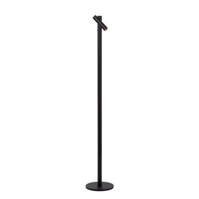 Lucide Antrim Lampada da lettura da terra ricaricabile in metallo diffusore a LED dimmerabile Colore: Nero