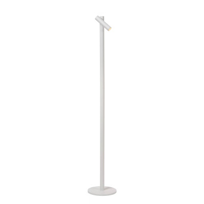 Lucide Antrim Lampada da lettura da terra ricaricabile in metallo diffusore a LED dimmerabile Colore: Bianco