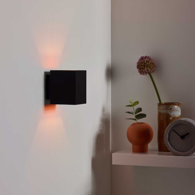 Lucide - Xera - Lampada da parete con struttura a cubo in alluminio dalle linee moderne - 1 Lampadina G9 42W - 20 - SKU: 23253/01/