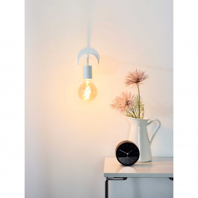 Lucide Scott Lampada da parete con struttura in metallo dal design minimalista Colore: Bianco