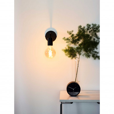 Lucide Scott Lampada da parete con struttura in metallo dal design minimalista Colore: Nero