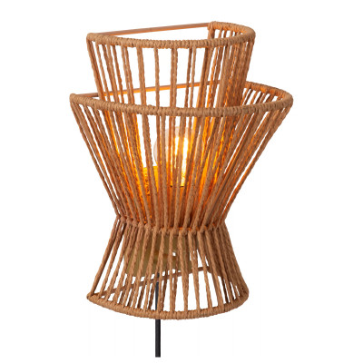 Lucide - Tasman - Lampada da parete dal design rustico struttura in metallo e paralume in carta - 1 Lampadina E14 40W - IP20 - SKU: 10220/01/72