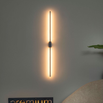 Lucide - Marnik - Lampada da parete grande a LED dimmerabile dal design moderno - Colore: Nero - 1 Lampadina Led Integrato 18W - Lumen 930 - Gradi Kelvin 2700k Luce Calda - IP20 - SKU: 41205/16/30
