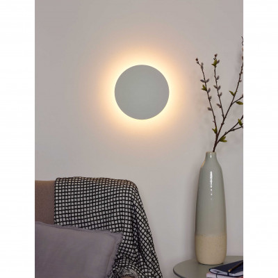 Lucide - Eklyps - Lampada da parete grande struttura in alluminio e diffusore a led dimmerabile - 1 Lampadina Led Integrato 9W - Lumen 780 - Gradi Kelvin 3000k Luce Calda - 20 - SKU: 46201/08/
