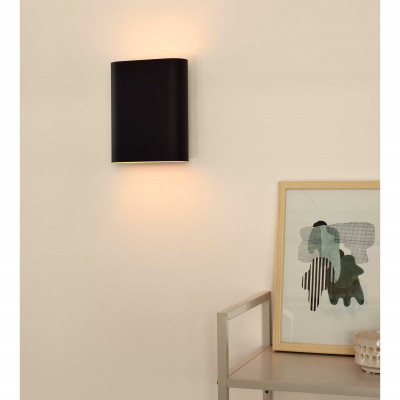 Lucide - Ovalis - Lampada da parete in metallo moderna con doppio diffusore a 2 lampadine - 2 Lampadine E14 9W - 20 - SKU: 12219/02/