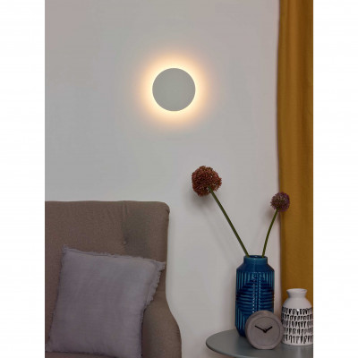Lucide - Eklyps - Lampada da parete piccola struttura in alluminio e diffusore a led dimmerabile - 1 Lampadina Led Integrato 7W - Lumen 550 - Gradi Kelvin 3000k Luce Calda - 20 - SKU: 46201/06/