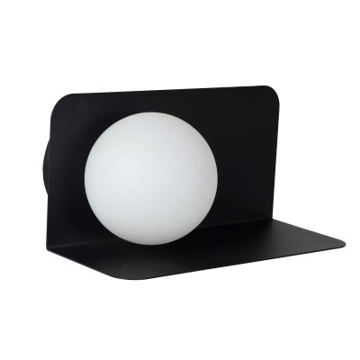 Lucide - Bonni - Lampada da parete struttura in acciaio e diffusore in vetro dal design moderno - Colore: Nero - 1 Lampadina - G9 - 28W - 20 - SKU: 45200/01/30