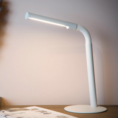  Lucide - Gilly - Lampada da scrivania a LED struttura in metallo e diffusore in PVC - 1 Lampadina Led Integrato 5W - Lumen 200 - Gradi Kelvin 2700k Luce Calda - IP20 - SKU: 36612/03/ 