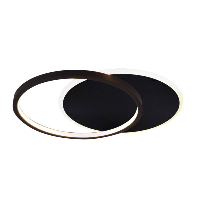 Lucide - Axelle - Lampada da soffitto a LED dimmerabile design moderno ed elegante - Colore: Nero - 1 Lampadina Led Integrato 24W - Lumen 1200 - Gradi Kelvin 2700k Luce Calda - IP20 - SKU: 44112/24/30