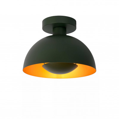 Lucide - Siemon - Lampada da soffitto con struttura a fungo in acciaio dal design moderno - Colore: Verde - 1 Lampadina - E27 - 40W - 20 - SKU: 45196/01/33