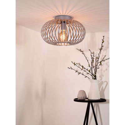 Lucide - Manuela - Lampada da soffitto con struttura e diffusore in metallo dal design moderno - 1 Lampadina E27 60W - 20 - SKU: 78174/40/