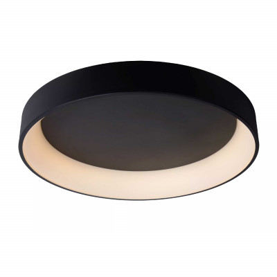 Lucide - Talowe LED - Lampada da soffitto gigante rotonda con diffusore a LED integrato e dimmerabile - Colore: Nero - 1 Lampadina - Led Integrato - 80W - Lumen 2750 - Gradi Kelvin 3000k Luce Calda - 20 - SKU: 46100/80/30