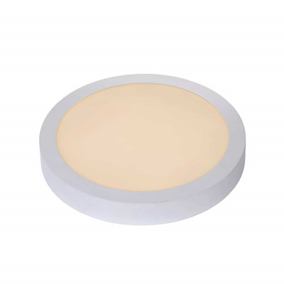 Lucide - Brice LED - Lampada da soffitto gigante rotonda in alluminio con diffusore a led dimmerabile - Colore: Bianco - 1 Lampadina - Led Integrato - 30W - Lumen 2100 - Gradi Kelvin 3000k Luce Calda - 44 - SKU: 28116/30/31