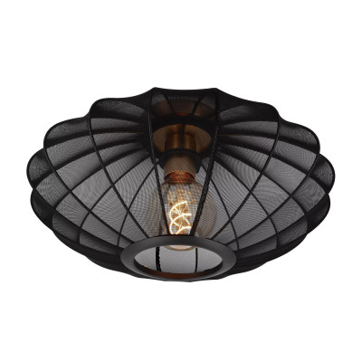 Lucide - Corina - Lampada da soffitto in metallo e paralume in tessuto dal design moderno - 1 Lampadina E27 60W - IP20 - SKU: 03147/40/