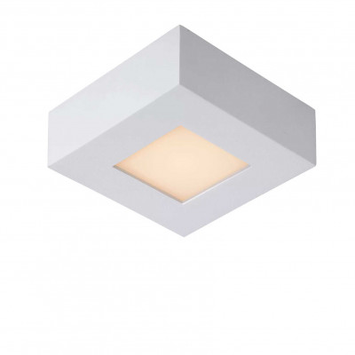 Lucide - Brice LED - Lampada da soffitto piccola quadrata in alluminio diffusore a led dimmerabile - Colore: Bianco - 1 Lampadina - Led Integrato - 8W - Lumen 430 - Gradi Kelvin 3000k Luce Calda - 44 - SKU: 28117/11/31