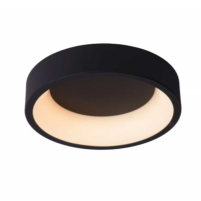 Lucide - Talowe LED - Lampada da soffitto piccola rotonda con diffusore a LED integrato e dimmerabile - Colore: Nero - 1 Lampadina - Led Integrato - 22W - Lumen 850 - Gradi Kelvin 3000k Luce Calda - 20 - SKU: 46100/20/30