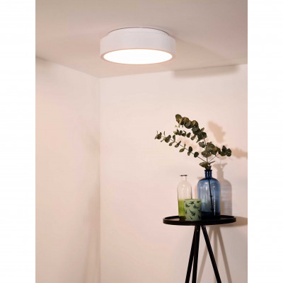 Lucide - Talowe LED - Lampada da soffitto piccola rotonda con diffusore a LED integrato e dimmerabile - 1 Lampadina Led Integrato 22W - Lumen 850 - Gradi Kelvin 3000k Luce Calda - 20 - SKU: 46100/20/
