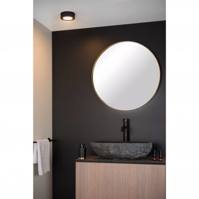 Lucide - Brice LED - Lampada da soffitto piccola rotonda in alluminio con diffusore a led dimmerabile - 1 Lampadina Led Integrato 8W - Lumen 500 - Gradi Kelvin 3000k Luce Calda - 44 - SKU: 28116/11/