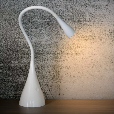  Lucide - Zozy - Lampada da tavolo a LED dimmerabile con diffusore orientabile in pvc - 1 Lampadina Led Integrato 4W - Lumen 250 - Gradi Kelvin 3000k Luce Calda - 20 - SKU: 18650/03/ 
