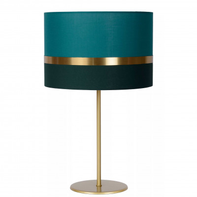 Lucide - Extravaganza Tusse - Lampada da tavolo con base a stelo in metallo moderna e paralume in lino - Colore: Verde - 1 Lampadina - E27 - 40W - 20 - SKU: 10509/81/33