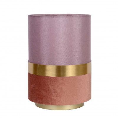 Lucide - Extravaganza Tusse - Lampada da tavolo con base in metallo e paralume in lino dal design elegante - Colore: Rosa - 1 Lampadina - E14 - 40W - 20 - SKU: 10508/01/66