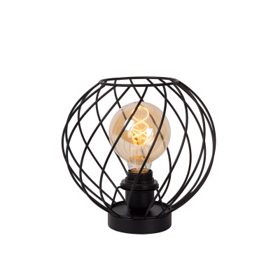 Lucide - Danza - Lampada da tavolo con diffusore in metallo dal design moderno - Colore: Nero - 1 Lampadina - E27 - 40W - IP20 - SKU: 21528/25/30