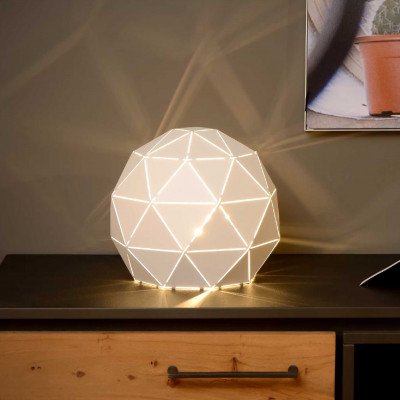  Lucide - Otona - Lampada da tavolo con diffusore rotondo in metallo dal design moderno - 1 Lampadina E27 25W - 20 - SKU: 21509/25/ 