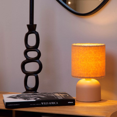  Lucide - Woolly - Lampada da tavolo con paralume in cotone dal design moderno - 1 Lampadina E14 40W - IP20 - SKU: 10516/01/ 